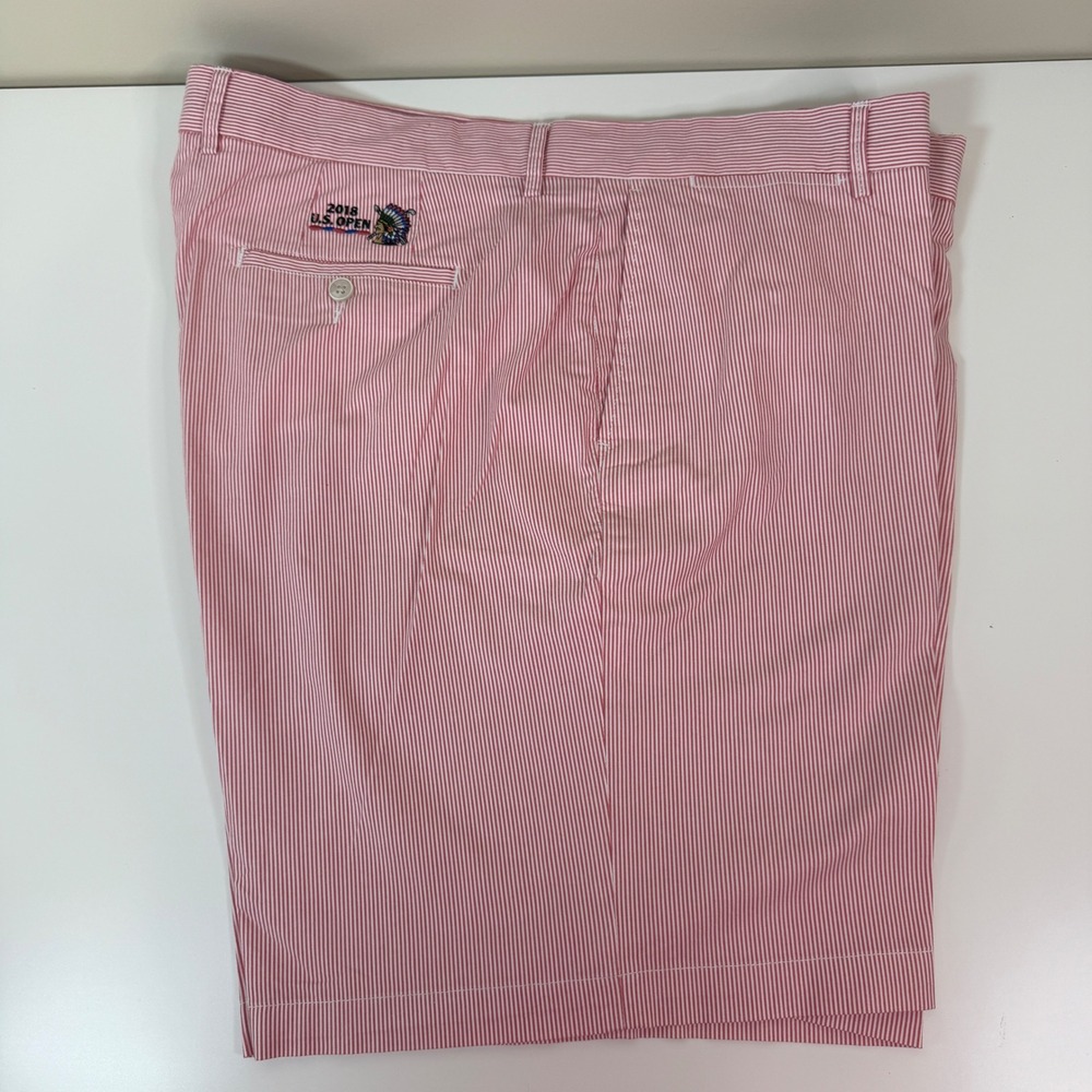 Peter Millar 2018 U.S. Open Red White Golf Shorts Mens 42 Preppy Country Club